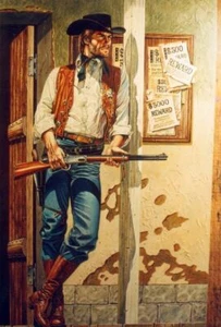 PLAQUE MÉTAL  WESTERN     30 X 20 CM - Imagen 1 de 4