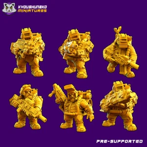 Dwarf Miners, Wargames Sci-Fi Proxy Zwerg Gewehr Minis Tabletop Figuren - Bild 1 von 8