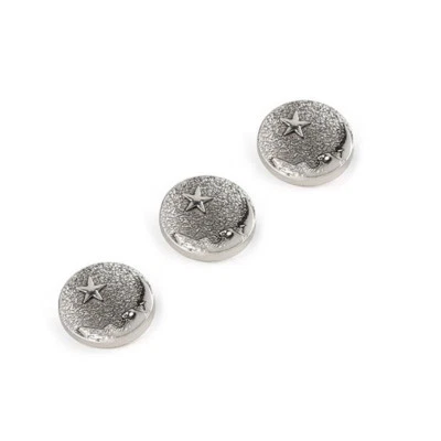 10Pcs Metal Shank Buttons Moon Star Pattern DIY Suit Coat Gold Silver Black 20mm - Image 1 of 4