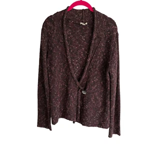 J. Jill lila rosa marmoriert Einknopf Strick Damen Strickjacke, M - Bild 1 von 4
