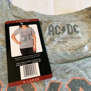 NWT WOMEN'S AC/DC T-SHIRT Highway to Hell '79 Grey XL NEW - Picture 1 of 8