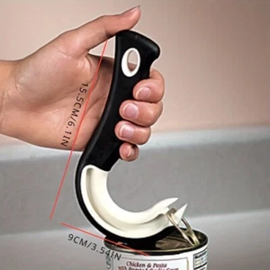 Easy-Grip Hook Can Opener - Durable Plastic, Perfect for Home Kitchens & Christm - Picture 1 of 6