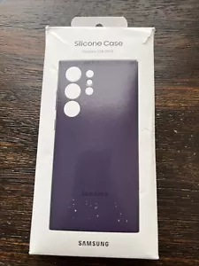 Custodia silicone ORIGINALE Samsung per Galaxy S24 ULTRA viola scuro APERTA NUOVA! - Foto 1 di 5