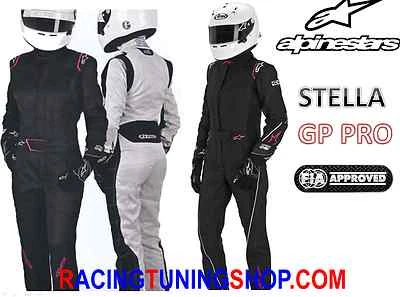 TUTA AUTO OMOLOGATA FIA ALPINESTARS STELLA GP 50 RACE SUIT WOMAN RALLY GREY - Immagine 1 di 2