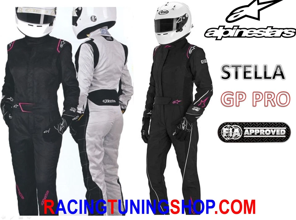 TUTA AUTO OMOLOGATA FIA ALPINESTARS STELLA GP 48 RACE SUIT WOMAN RALLY GREY - Immagine 1 di 1