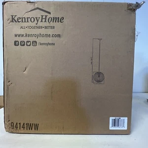 Kenroy Home 94141WW Weathered White Wood Bead 1-Light Mini Pendant New - Picture 1 of 1