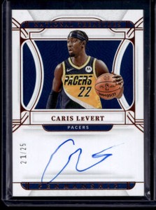2022  Panini National Treasures Caris LeVert AUTO /25 #PMS-CLV  Indiana Pacers