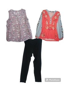 EUC Women's 3 Piece XL Clothing Lot, 2 Shirts, 1 Stretch Pant, Various Brands - Picture 1 of 12