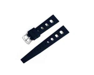 Cinturino orologio Tropic Sport gomma FKM rally racing forato 20mm vintage blu - Foto 1 di 1