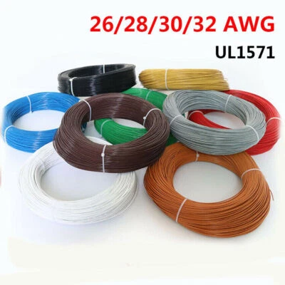 26/28/30/32 AWG UL1571 Flexible PVC Electrical Wire Cable Tinned Copper Stranded - Image 1 of 4