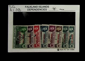 Falkland Islands, Dependencies 1944 SG A1 - A8 * MH KGVI (002692) - Picture 1 of 1