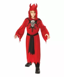 Rubie's Red Devil Skeleton Robe Boys Costume Kids Halloween Large - Picture 1 of 3