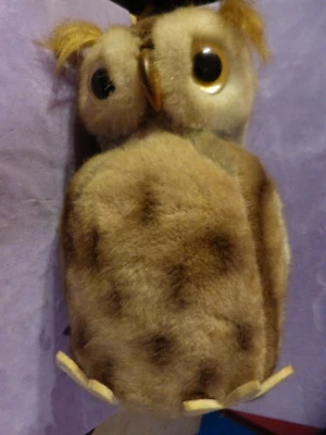 24403. Eule Wiggy   2625/25   Steiff mit Knopf und Fähnchen - Bild 1 von 4