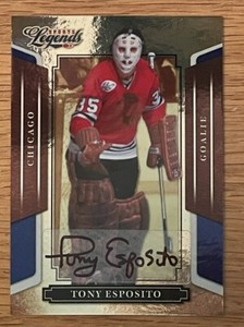 2008 Donruss Sports Legends Mirror Blue Signature Tony Esposito Autograph, 21/25
