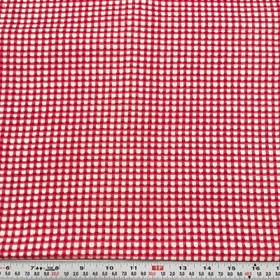 Vintage 1996 Daisy Kingdom Red White Microcheck Cotton Fabric by the HALF YARD - Image 1 of 2