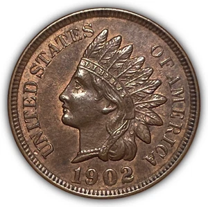 Moneda de centavo cabeza india 1902 sin circular UNC #23768 - Imagen 1 de 3