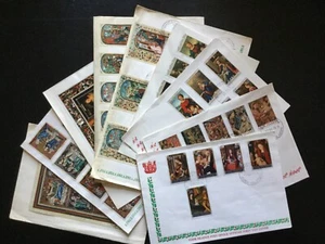 COOK ISLANDS 1960s/70s Christmas FDCs x 9 (P100) - Picture 1 of 4