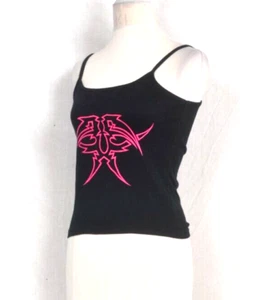 Chaleco Top Algodón Rosa Tribal Deadstock K2K Emo Gótico S Unisex - Imagen 1 de 3