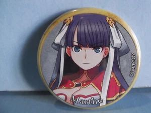 Unknown Unique Anime Buttons..Metal 1.75"in Purple Hair Girl Marthe - Picture 1 of 4