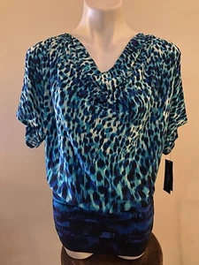 NEW Carmen Marc Valvo animal print bathing suit cover up size XS/S - Picture 1 of 3