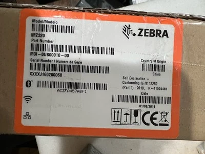 New Zebra IMZ 320 Mobile Thermal Printer bluetooth M3I-0UB0010-00 - Image 1 of 2