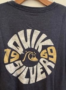 Quiksilver 1969 Retro Dark Blue Heather Men’s T Shirt Size L - Picture 1 of 7