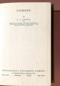 COMEDY L. J. Potts vintage HB The idea of Comedy Style plot character 1948 - Imagen 1 de 3