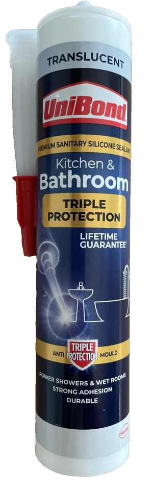 4 x Sellador Triple Protección Transparente Unibond Cocina Y Baño