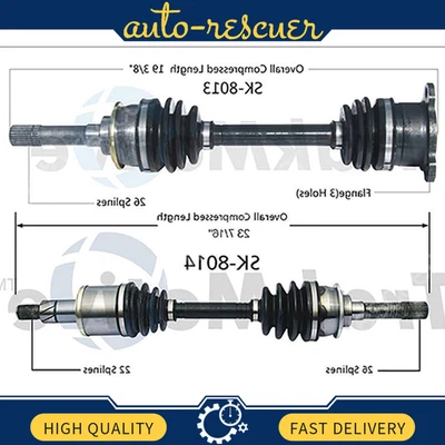 2x TrakMotive Front Left Front Right CV Axle Shaft For Geo Tracker 1989-1995 New - Image 1 of 4