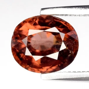π 1.79ct 7x6mm Oval Natural Champagne Zircon - Unheated, Tanzania Gemstone - Picture 1 of 4