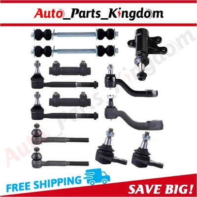 Front Lower Ball Joints Sway Bar Tie Rod End Suspension For 1993-1995 GMC K1500 - Image 1 of 4