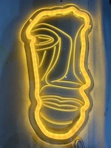 Leuchtreklamen Gesicht LED Lichter Ins Stil Kunst Wand Deko - Bild 1 von 1