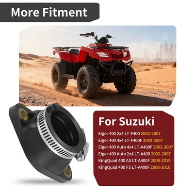 Bota colector de admisión de carburador para Suzuki King Quad 400 LTA400 4x4 2008-2010 Foto 1 de 4