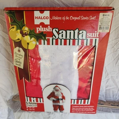 Traje de Papá Noel de Peluche HALCO Disfraz de Claus con Accesorios Navidad Adulto 50-56 Foto 1 de 4