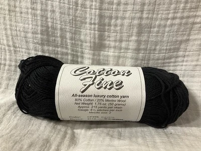 Cotton fine all-season luxury cotton yarn 80% cotton 20% merino wool - Image 1 of 2