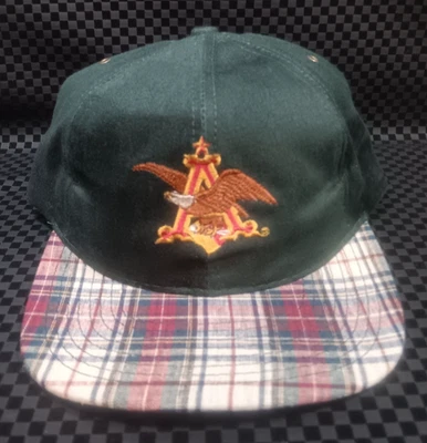 Vintage Budweiser Hat Cap RARE Dark Green Anheuser Busch Hat w/ Embroidered Logo - Image 1 of 2