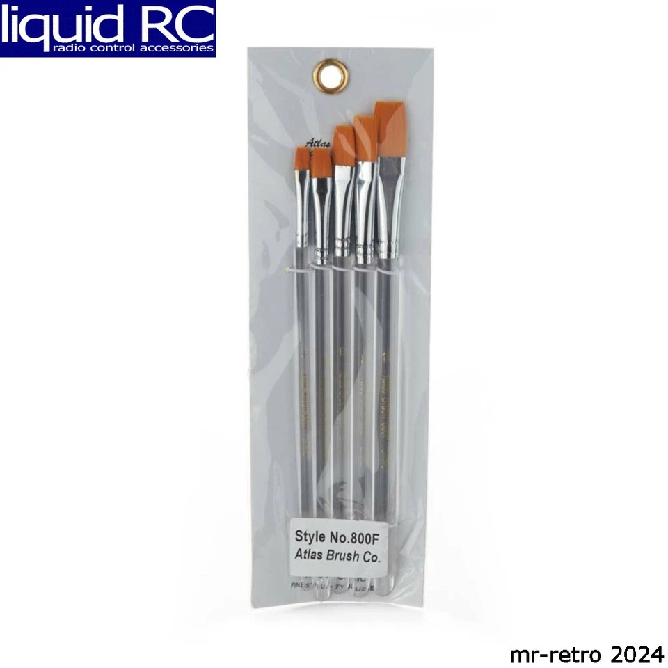 Juego plano de 5 piezas Atlas Brush Co., Inc. 800F Atlas Brush Taklon Foto 1 de 1