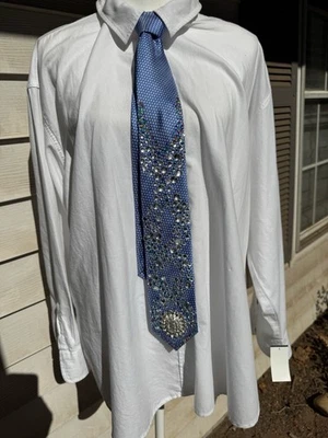 Corbata Blue Clear N Rainbow Swirl Foto 1 de 4