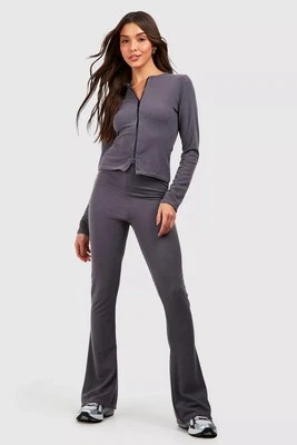 Boohoo Mujer Dos Piezas Gris Pantalón Conjunto Talla 10 Foto 1 de 4