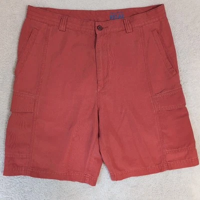 Pantalones Cortos Tommy Bahama Para Hombre 33 Naranja Carga Elastizados 9" Playa Golf Logo Tencel Foto 1 de 4