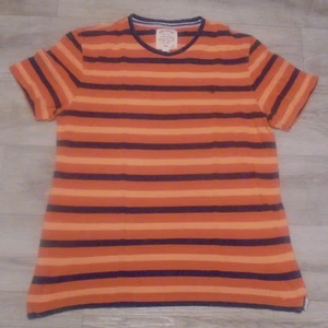 MENS SIZE LARGE FAT FACE MULTICOLOUR STRIPED COTTON T-SHIRT - Picture 1 of 6