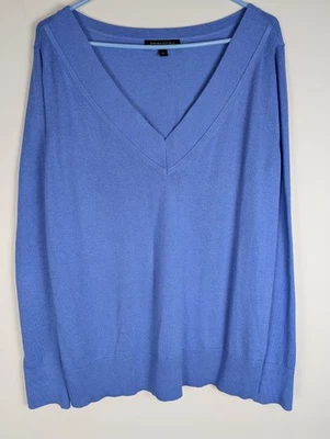 Suéter Banana Republic Seda Cachemira Mujer Talla Mediana Azul Manga Larga Suave Foto 1 de 4