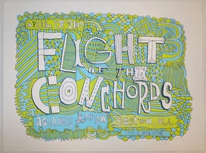 2009 Flight of the Conchords - Boston Concert Poster S/N by Nate Duval - Picture 1 of 1