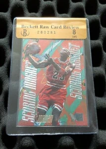 Michael Jordan 95-96 Fleer Metal Scoring Magnets BGS 8 NrMt. RARE 90s Insert RCR - Picture 1 of 2
