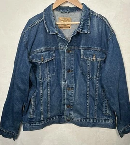In Crowd Denim Men’s Medium Wash Jean Jacket Coat Size XL Y2K - Picture 1 of 10
