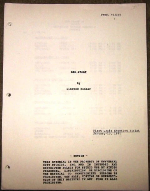 RED DWARF Script “Pilot” by Linwood Boomer First Draft Shooting Script 1991 - Image 1 of 1