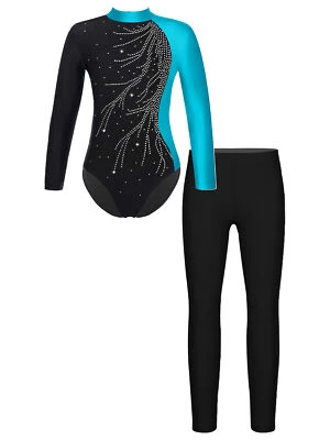 Freebily Niña Traje de Ballet Danza Gimnasia Camiseta con Pantalones Gimnasio Patinaje