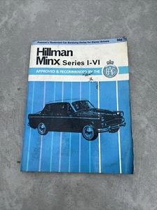 HILLMAN MINX Pearson's Illustrated Car Serviceing 1968 RAC E8A - Imagen 1 de 2