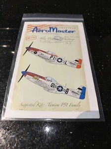 AERO MASTER DECALS # 48-772 1/48th SCALE P-51 BLUE DIAMOND Pt 2 MUSTANGS  DECAL - Picture 1 of 12