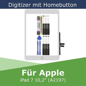 Digitizer für Apple iPad 7 A2197 Weiß 10,2" Touchscreen Display Glas Scheibe HB - Afbeelding 1 van 7